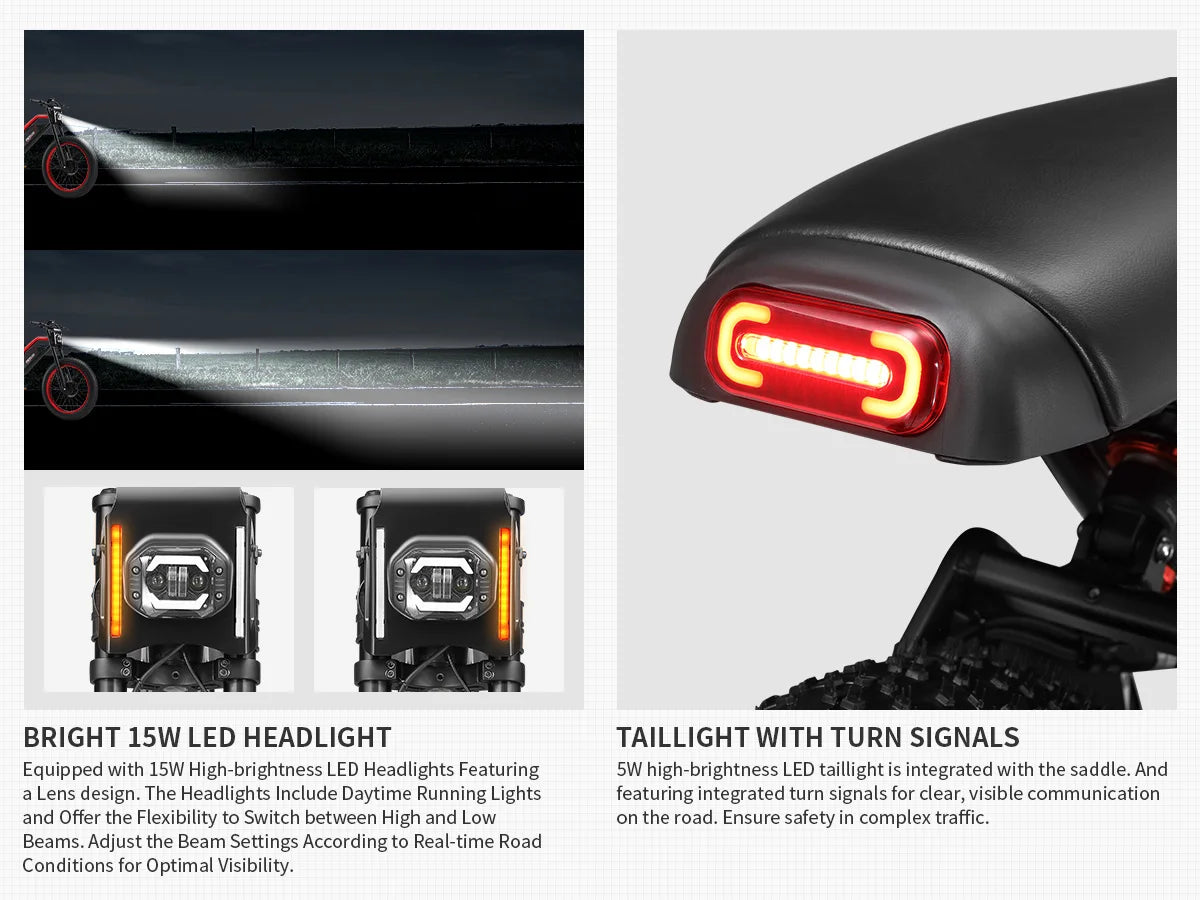 1000W 52V Fat Tire E-Bike