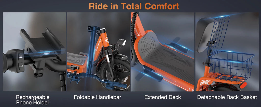 500W E-Scooter w/ Basket