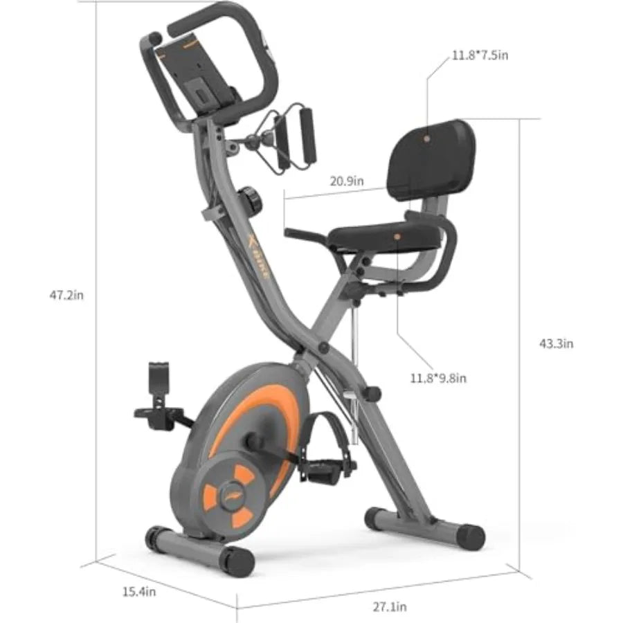 Recumbent Folding Exercise Bike LCD Monitor