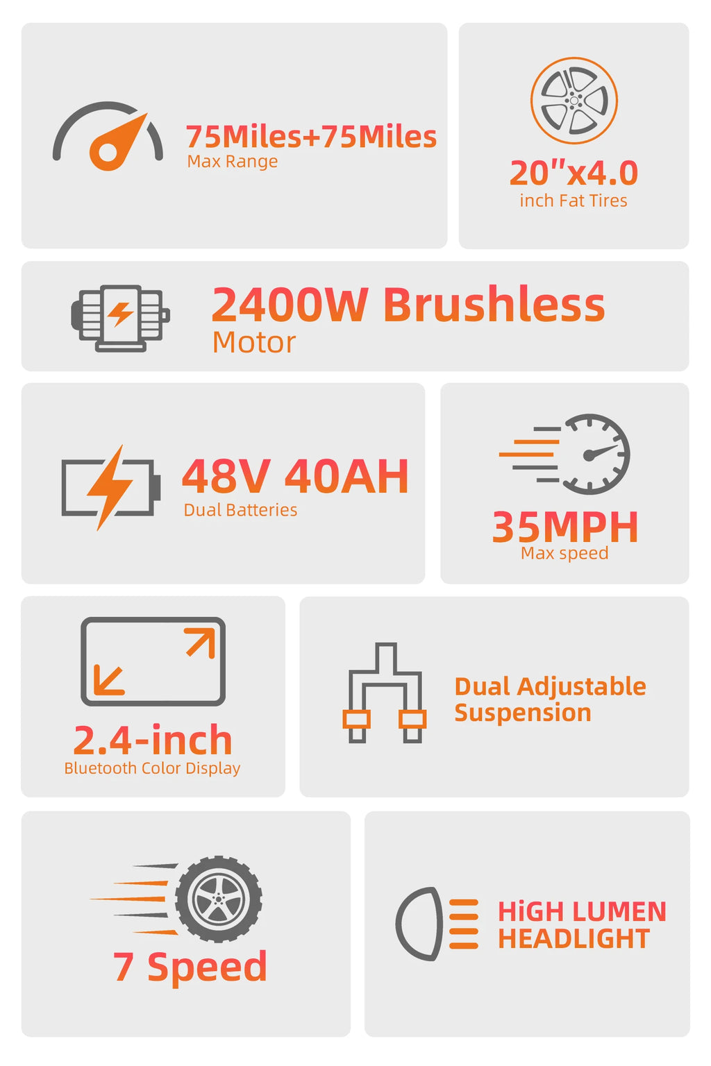 MAX 1200W 48V Fat Tire E-Bike