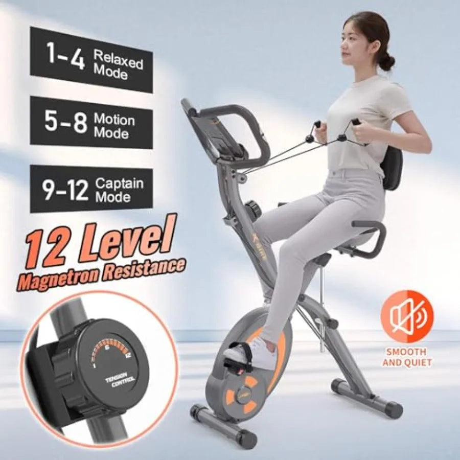 Recumbent Folding Exercise Bike LCD Monitor