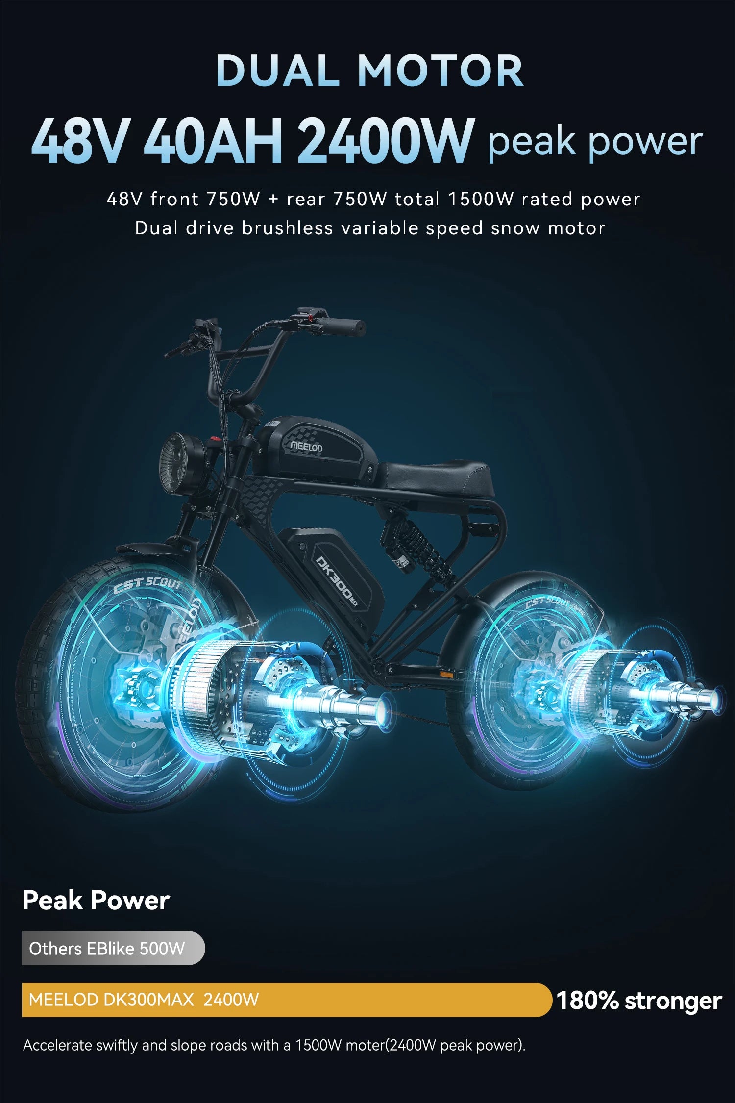 MAX 1200W 48V Fat Tire E-Bike