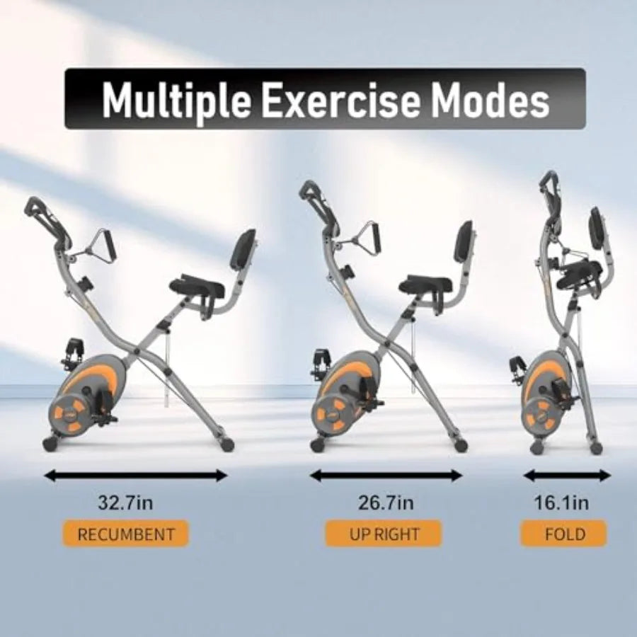 Recumbent Folding Exercise Bike LCD Monitor