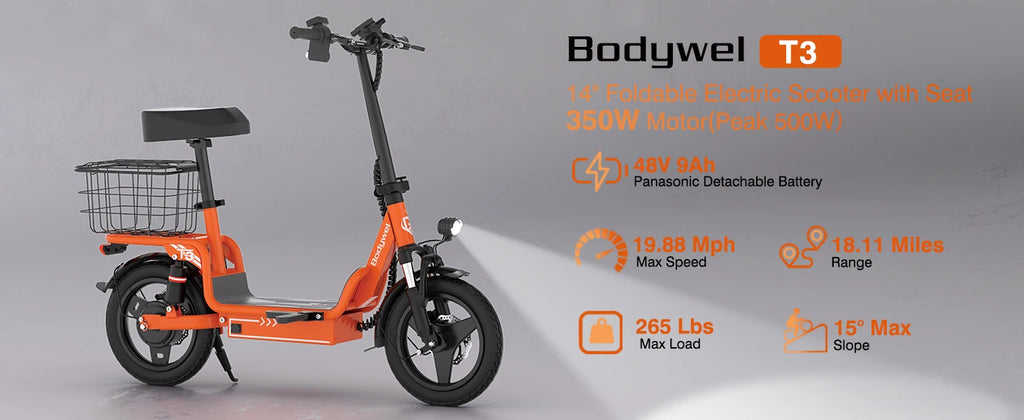 500W E-Scooter w/ Basket