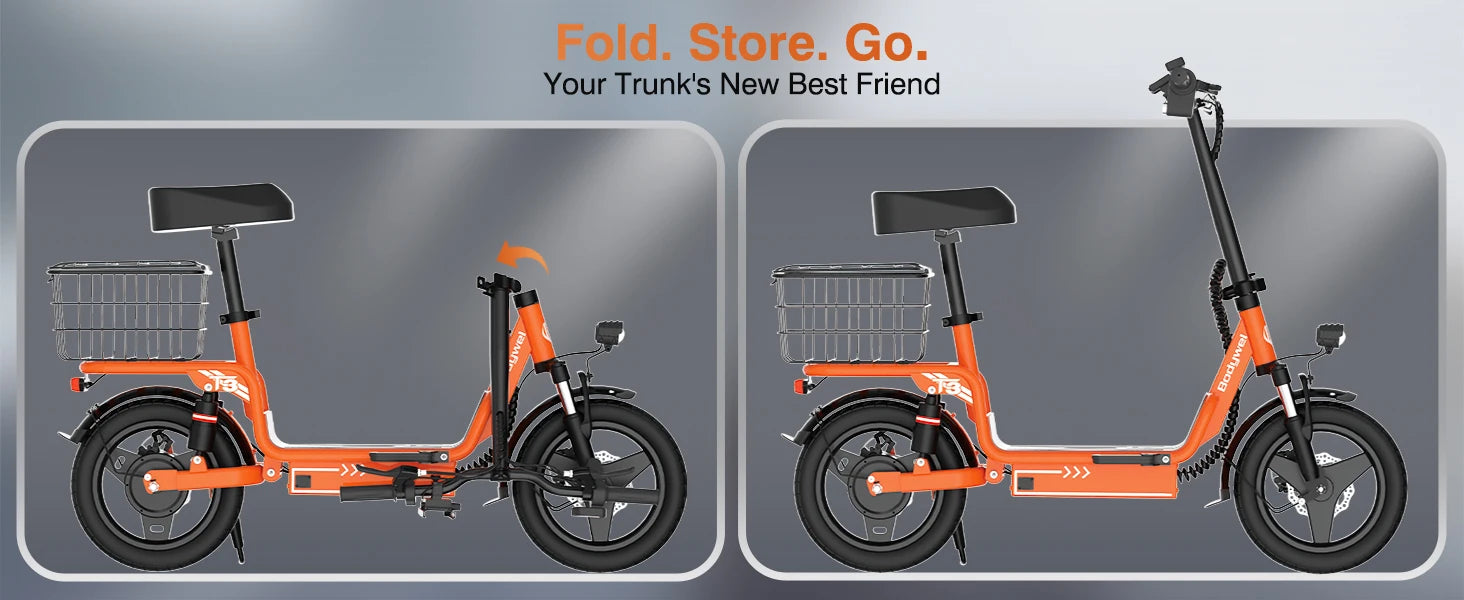 500W E-Scooter w/ Basket