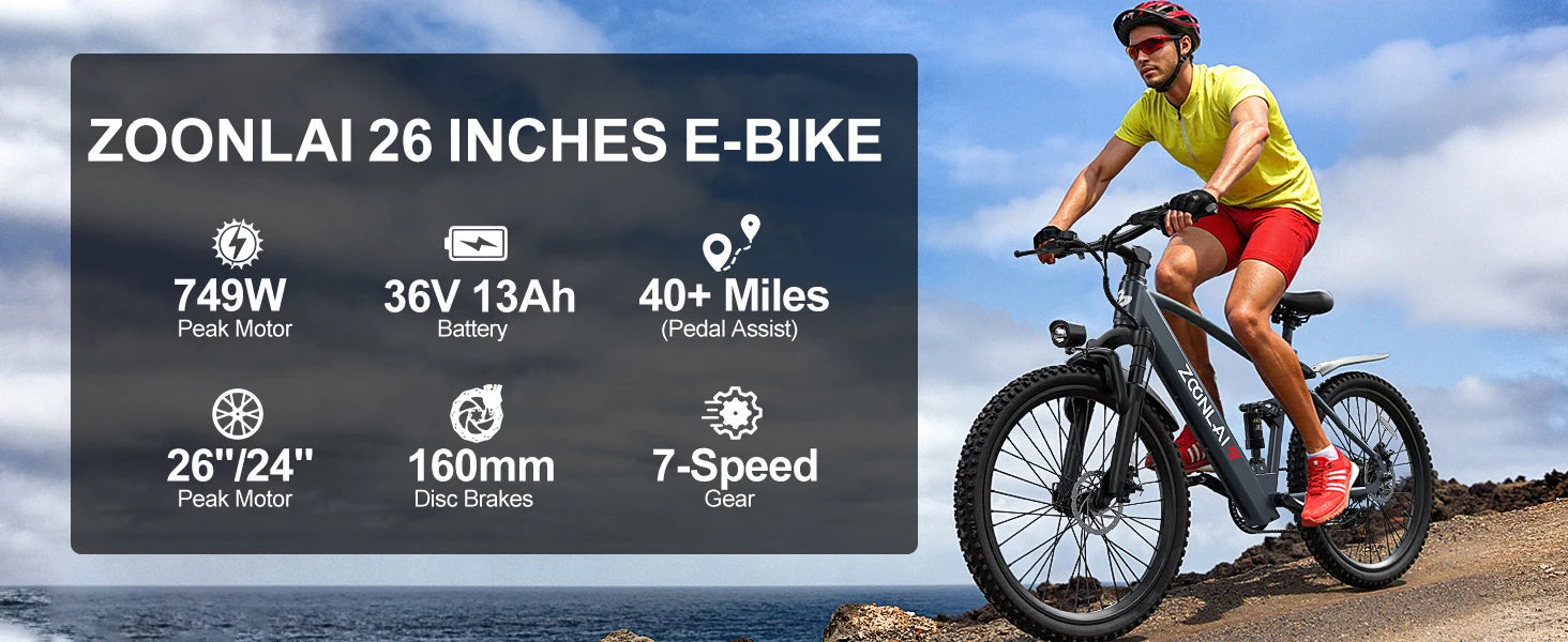 Electric Mountain Bike 26"/24"