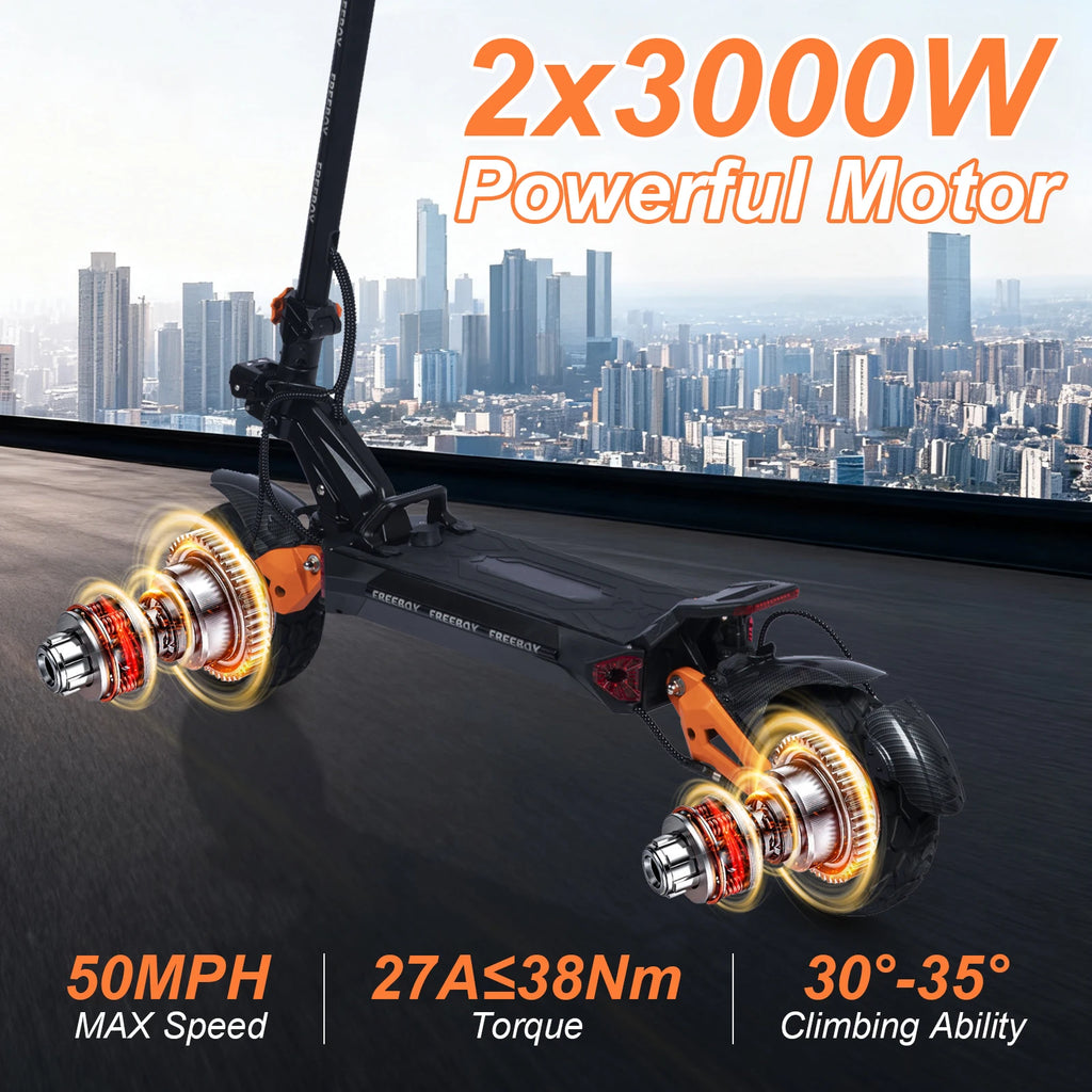 6000W Dual Motor Off-Road E-Scooter