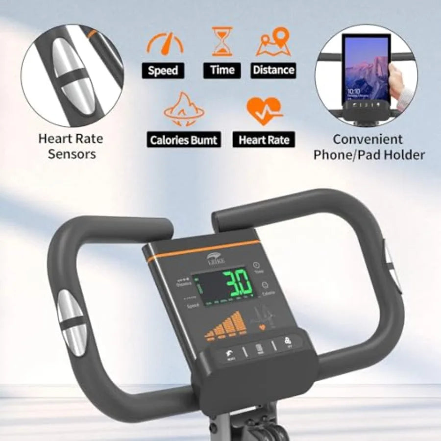 Recumbent Folding Exercise Bike LCD Monitor