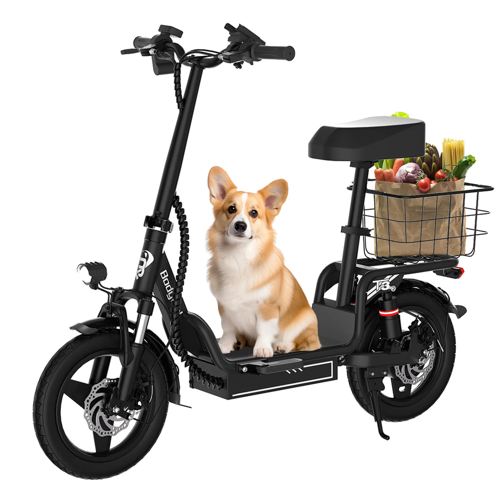 500W E-Scooter w/ Basket