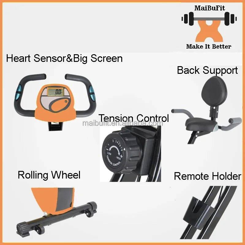 Foldable Magnetic Resistance Exercise Bike