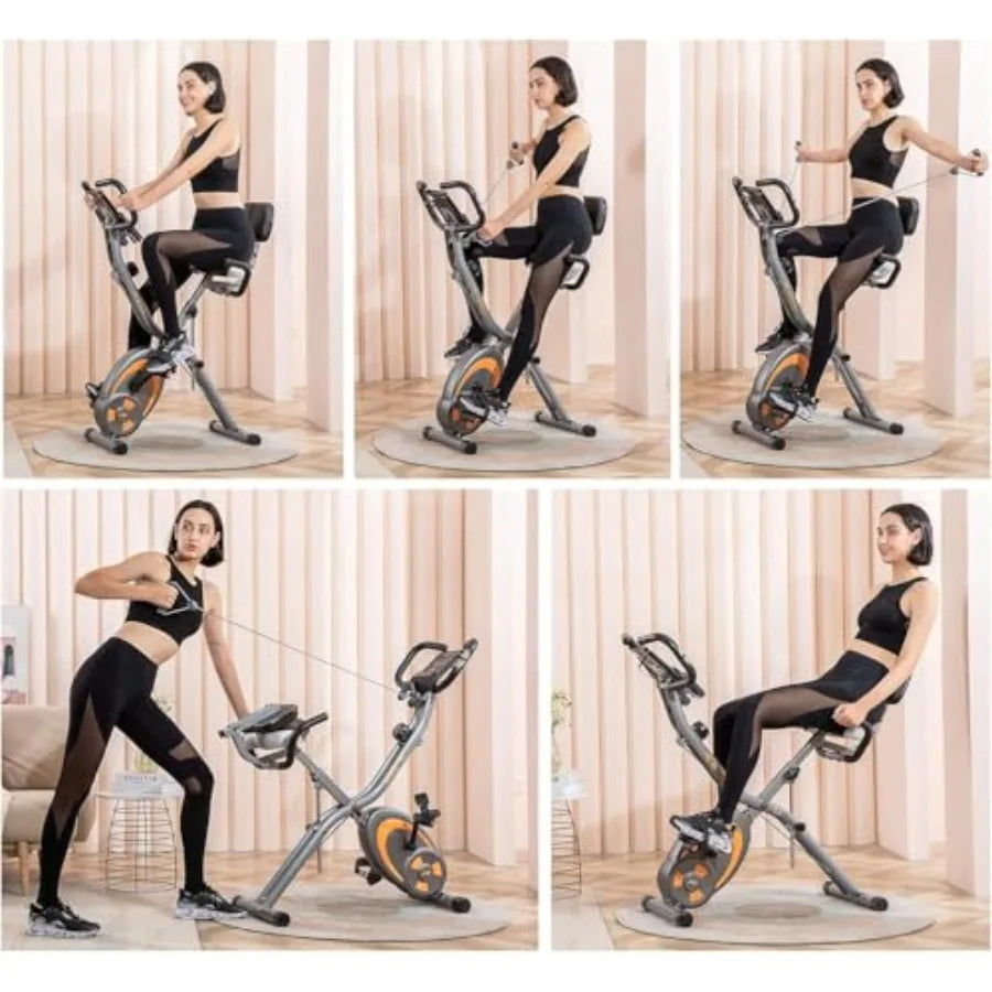 Recumbent Folding Exercise Bike LCD Monitor