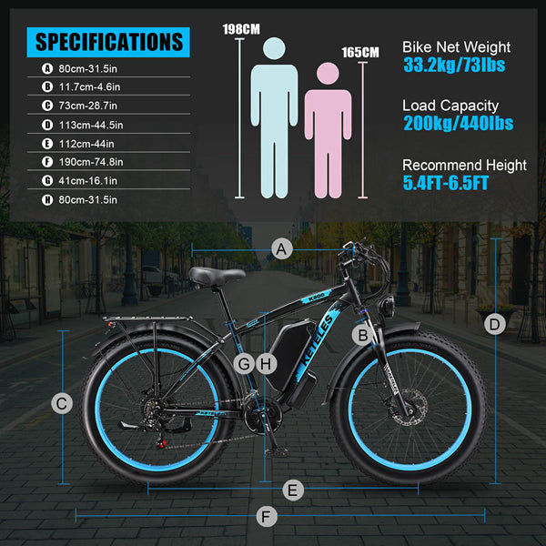 KETELES 80KM 2000W 48V E-Bike